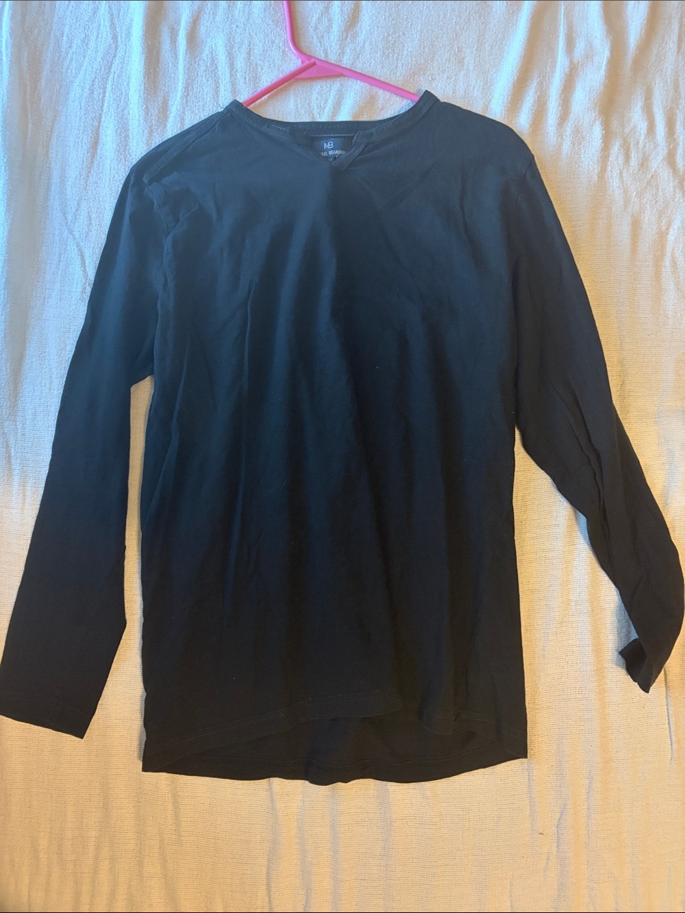 Michael Brandon Medium Men's Black Long-Sleeve Crewneck Shirt